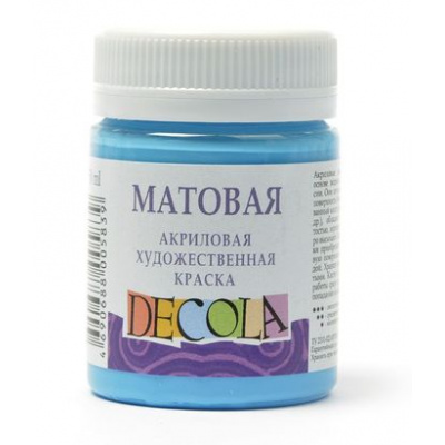 Большое фото товара - Акриловая краска матовая "Декола" 50мл Небесно-голубая 14328512 Невская палитра, 12-88932. Вариант №1