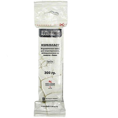Большое фото товара - Глина для лепки "Керапласт/Keraplast" 300гр. белая 131708 Koh-I-Noor, 12-8967. Вариант №1