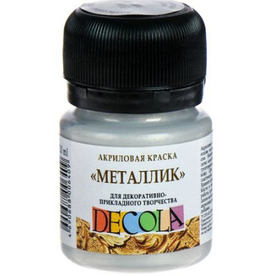 Большое фото товара - Акриловая краска металлик "Декола" 20 мл Серебро 4926966 Невская палитра, 12-95115. Вариант №1