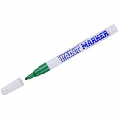 Большое фото товара - Маркер-краска Тонкий (Paint Slim) 2мм зеленая SPM-04 MunHwa, 12-95120. Вариант №1