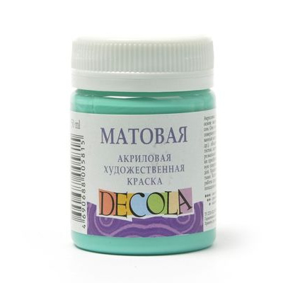Большое фото товара - Акриловая краска матовая "Декола" 50мл Мятная 14328735 Невская палитра, 12-96203. Вариант №1