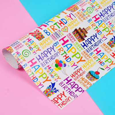 Большое фото товара - Бумага упаковочная 51*75 Happy birthday (глянцевая) 35067, (Yiwu Yixuan Cultural Supplies Co., Ltd), 13-1023506. Вариант №1
