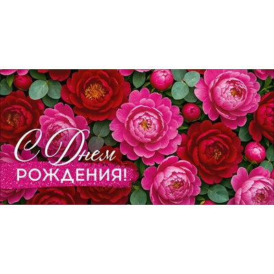 Большое фото товара - 10001339 С Днем Рождения! (конверт для денег, текст), (Хорошо), 13-1026022. Вариант №1