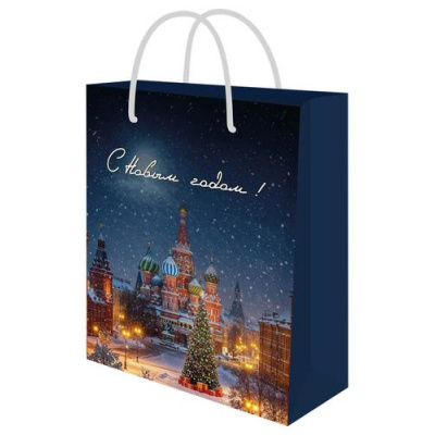 Большое фото товара - Пакет Бумажный 26,4*32,7*8 С Новым годом! Прекрасная столица ППК1019, (МИЛЕНД), 13-1028320. Вариант №1