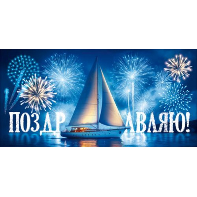 Большое фото товара - 90001340 Поздравляю! (конверт для денег, текст, мужской), (ОткрытаяПланета), 13-1029873. Вариант №1