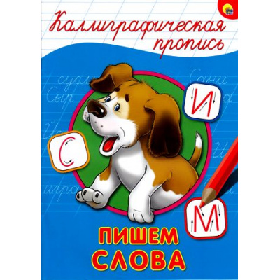 Большое фото товара - КаллиграфическаяПропись Пишем слова (А4) (64001), (Проф-Пресс, 2023), Обл, c.16, 13-668706. Вариант №1
