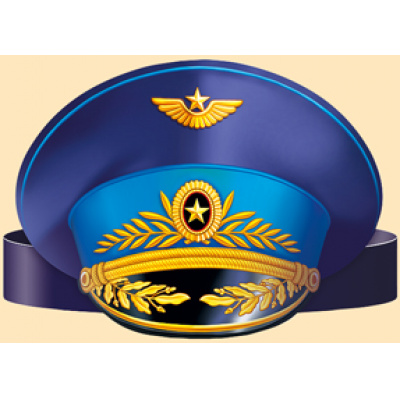 Большое фото товара - 6467200 Ободок Фуражка (авиация, вырубка), (ИмперияПоздр), 13-690571. Вариант №1