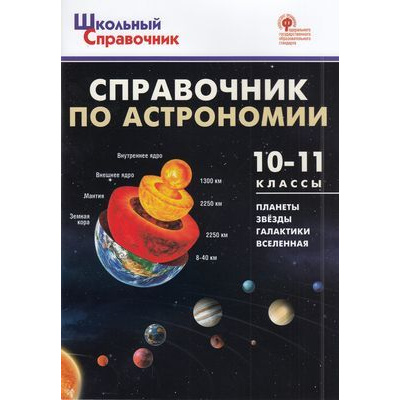 Большое фото товара - ШкольныйСправочникФГОС Астрономия 10-11кл (сост.Коснырева А.А.), (ВАКО, 2022), Обл, c.64, 13-826661. Вариант №1