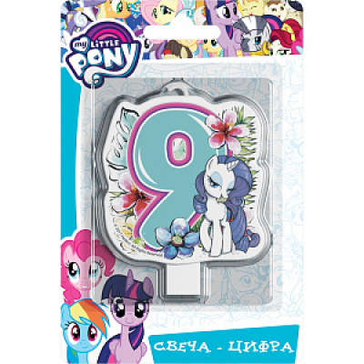 Большое фото товара - 33027 Свеча в торт цифра "9" (My Little Pony), (Росмэн), 13-856469. Вариант №1