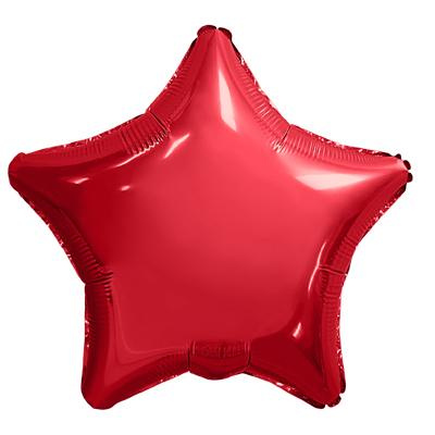 Большое фото товара - 757451 Шар фольгированный 19" Звезда (48см, Красный), 13-870481. Вариант №1