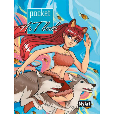 Большое фото товара - Скетчбук MyArt. Pocket ArtBook. Девушка с волками (А6) 80-6155, (Проф-Пресс, 2022), Обл, c.160, 13-911786. Вариант №1
