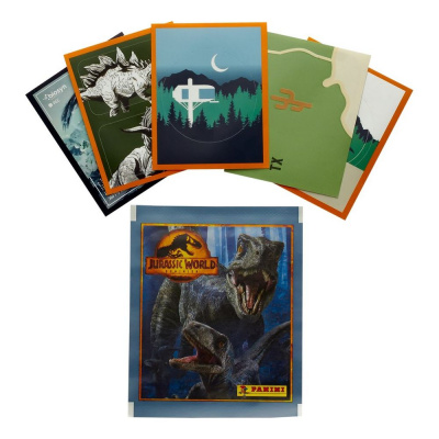 Большое фото товара - PANINIНаклейки JURASSIC WORLD MOVIE 3. Мир Юрского периода 3 (1 пакет с 5 наклейками) (код альбома 925904), (ООО "ИЗДАТЕЛЬСТВО ПАНИНИ РУС"), Л, 13-925910. Вариант №1