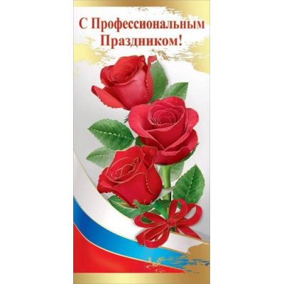 Большое фото товара - 6000192 С Профессиональным праздником! (евро, флаг), (Праздник), 13-939167. Вариант №1