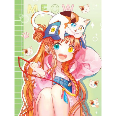Большое фото товара - Скетчбук Точкабук. Anime Pets Девочка с котиком (блок в точку) (А5) Б72-0087, (Проф-Пресс, 2023), 7Б, c.144, 13-955784. Вариант №1