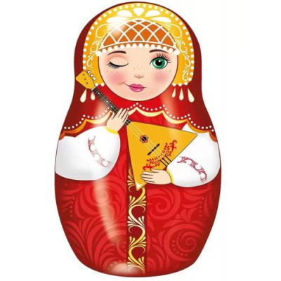 Большое фото товара - 2220800 Плакат "Матрешка с балалайкой" (594*360мм, вырубка), (ИмперияПоздр), 13-961266. Вариант №1