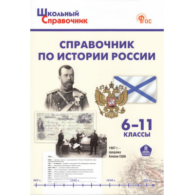 Большое фото товара - ШкольныйСправочникФГОС Справочник по истории России 6-11кл (сост.Чернов Д.И.) (3-е изд.перераб и доп.), (ВАКО, 2025), Обл, c.176, 13-978022. Вариант №1